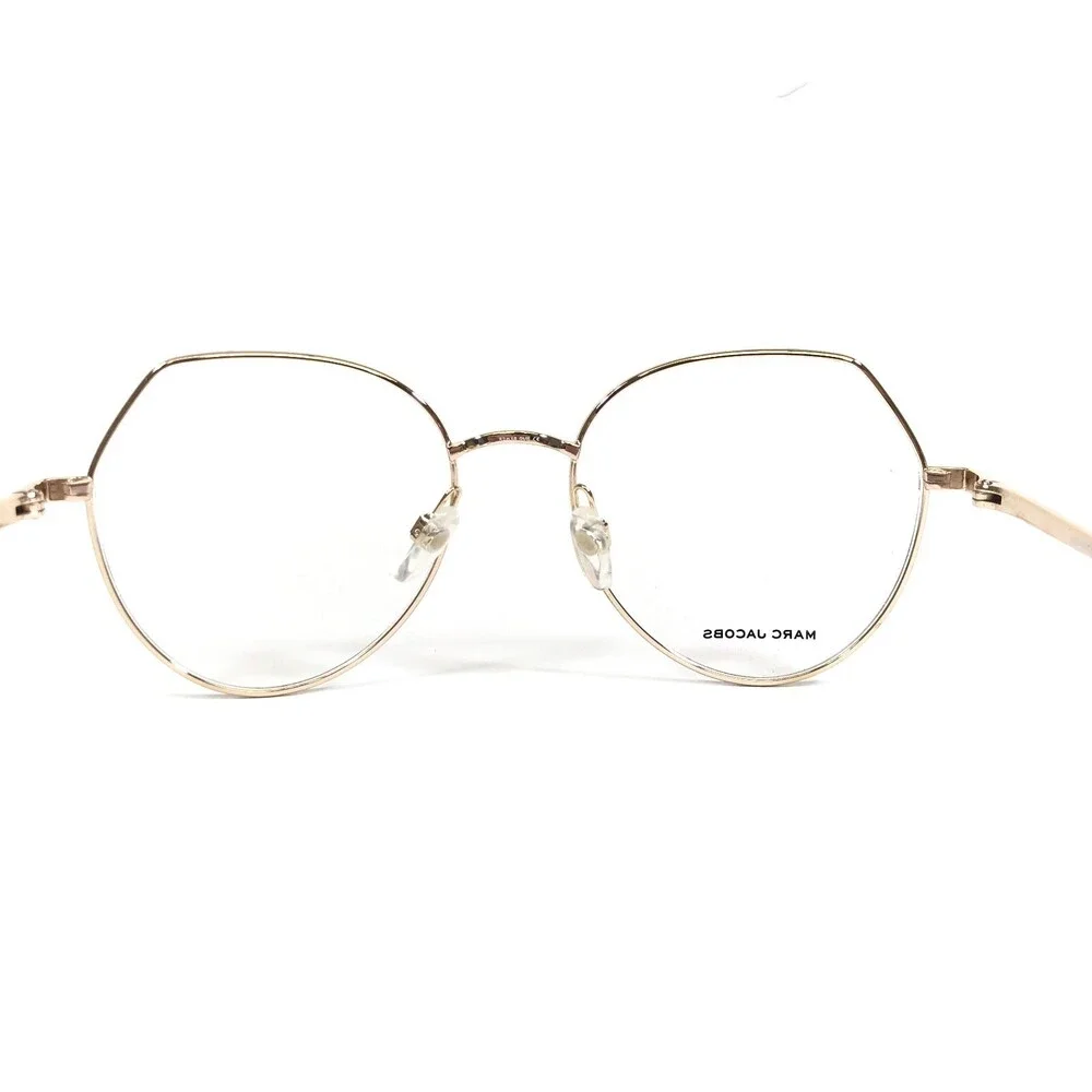 Marc Jacobs Eyeglasses Frames 475 2M2 Black Gold Round Full Rim 52-18-140